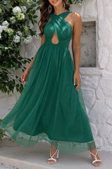 Clistos Halter Backless Evening Gown - View 7 | Clistos