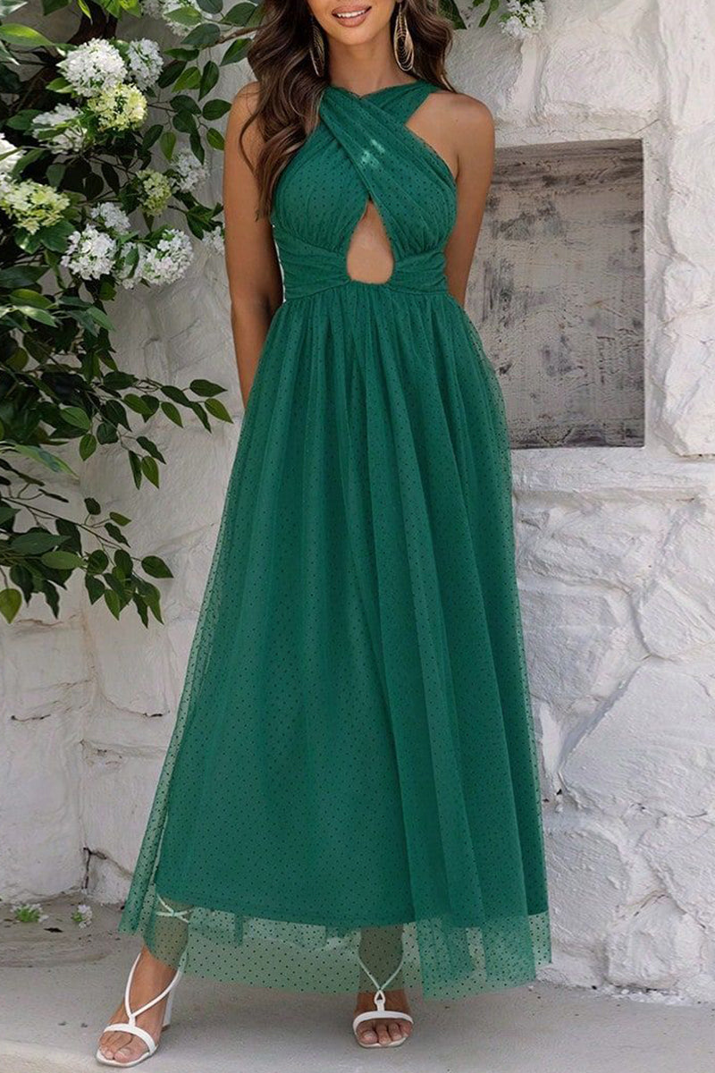 Clistos Halter Backless Evening Gown - View 11 | Clistos