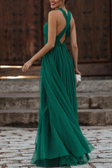 Clistos Halter Backless Evening Gown - View 6 | Clistos