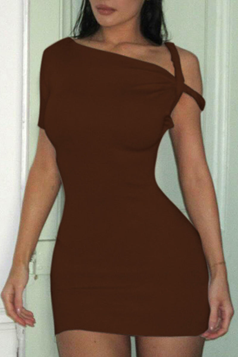 Clistos one-shoulder ruched bodycon mini dress - View 19 | Clistos