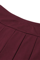 Clistos off shoulder two piece set with buckle detail and pleated skirt - View 8 | Clistos