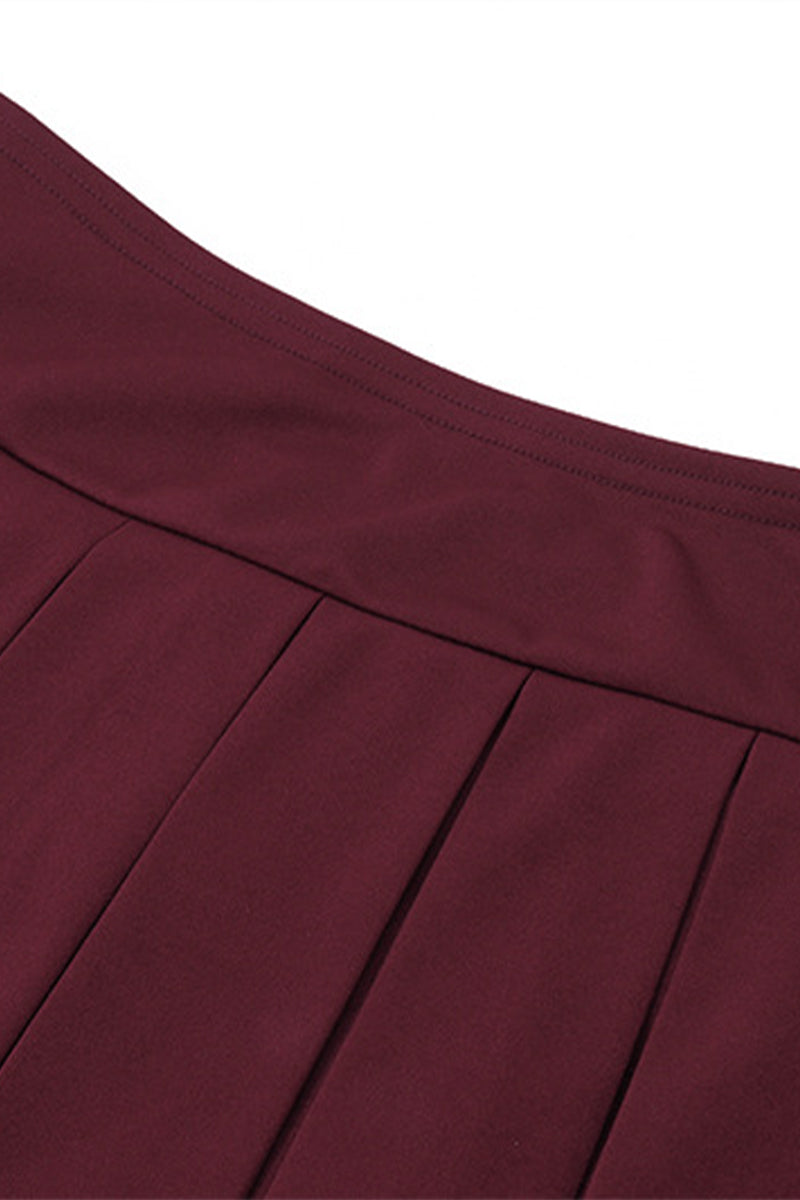 Clistos off shoulder two piece set with buckle detail and pleated skirt - View 8 | Clistos