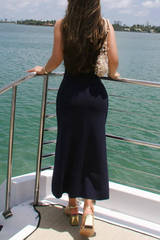 Elegant buckle knit midi dress - View 24 | Clistos
