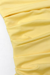 Clistos Strapless Slit Evening Gown with Flounce Detail - View 15 | Clistos
