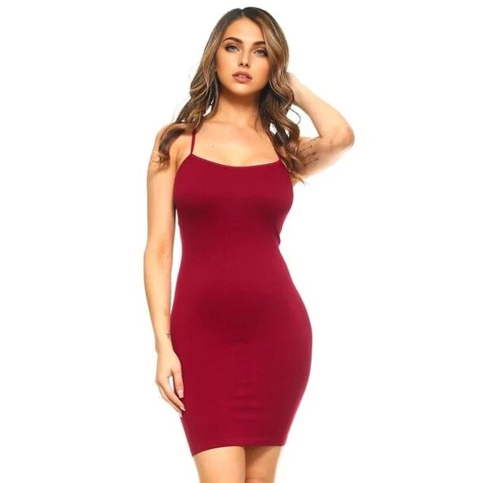 Seamless spaghetti strap mini slip dress - View 6 | Clistos