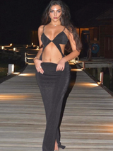 Strappy Cut Out Bodycon Maxi Dress - View 7 | Clistos