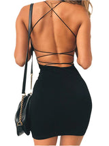 Clistos Strappy Backless Bodycon Mini Dress - View 7 | Clistos