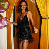 Clistos sequin fringe mini dress - View 7 | Clistos