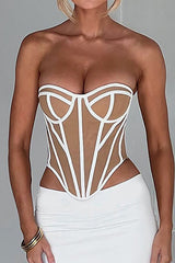 Clistos sweetheart neckline backless tube top - View 8 | Clistos