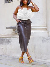 Strapless floral tube crop top - View 21 | Clistos