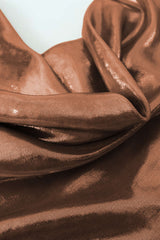 Cowl Neck Metallic Slip Mini Dress - View 11 | Clistos