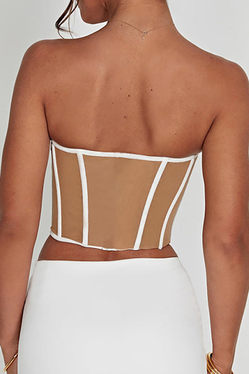 Clistos sweetheart neckline backless tube top - View 7 | Clistos