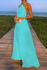 Clistos Open Back Halter Maxi Dress - View 6 | Clistos