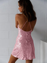 Clistos sequin backless mini dress - View 8 | Clistos