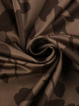 Brown Classic Print Trumpet Sleeve Maxi Dress - View 6 | Clistos