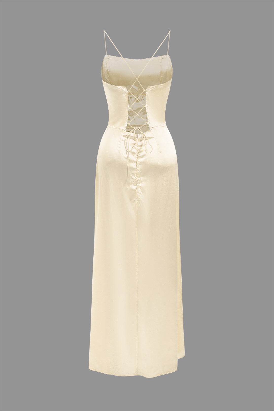 Clistos Corset Cowl Neck High Slit Maxi Dress - View 17 | Clistos