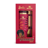 Stanley Barbie Dynamite 40 oz Quencher H2.0 FlowState Tumbler displayed in its gift box