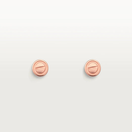 LOVE EARRINGS PINK GOLD 10MM