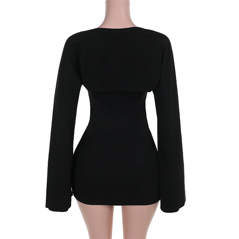 Bodycon Square Neck Mini Dress - View 6 | Clistos