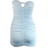 Clistos Dory Strapless Ruched Bodycon Mini Dress - View 7 | Clistos