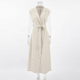 Belted linen midi shirt dress - View 12 | Clistos