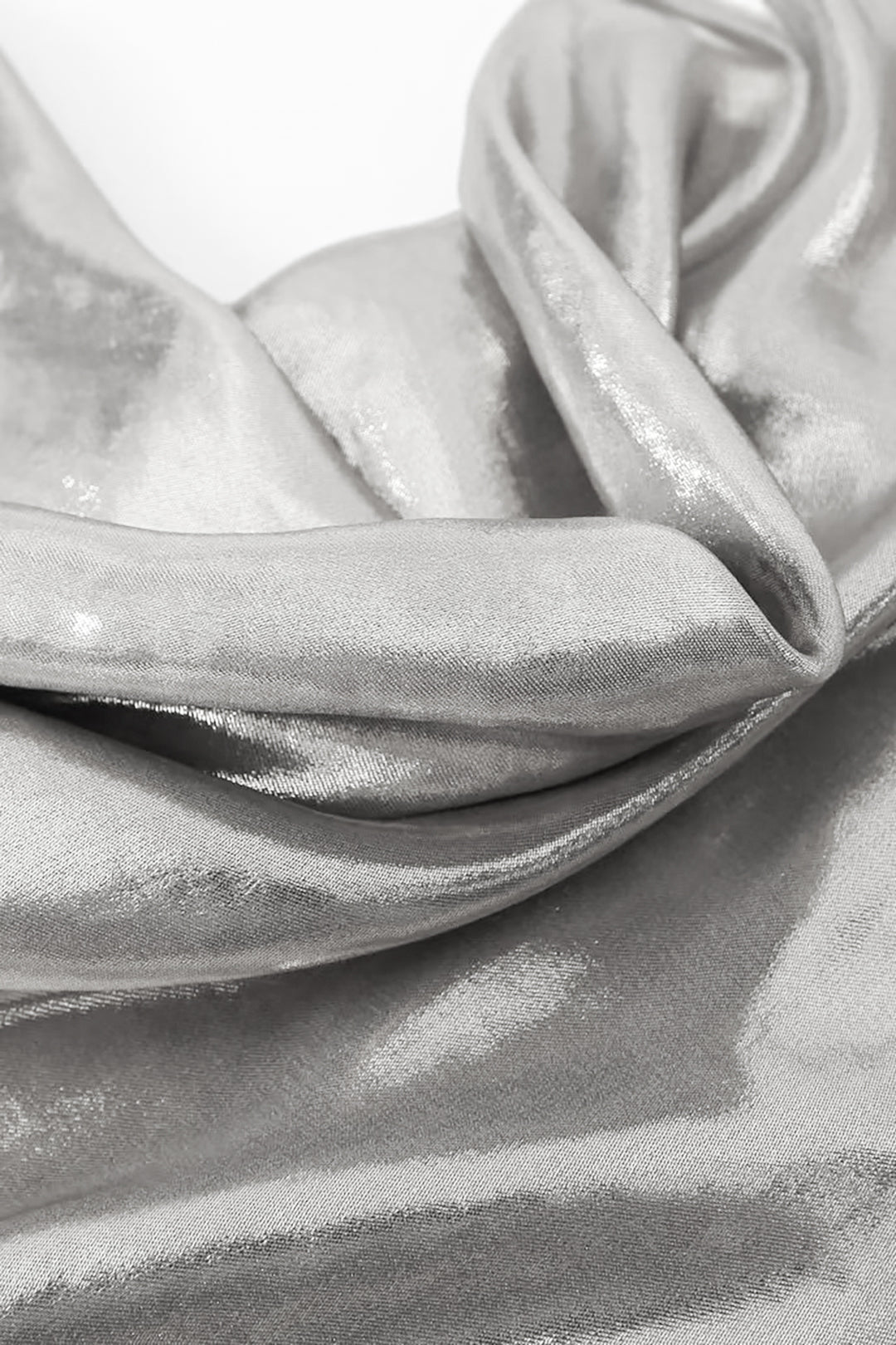 Cowl Neck Metallic Slip Mini Dress - View 14 | Clistos