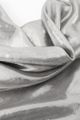 Cowl Neck Metallic Slip Mini Dress - View 14 | Clistos