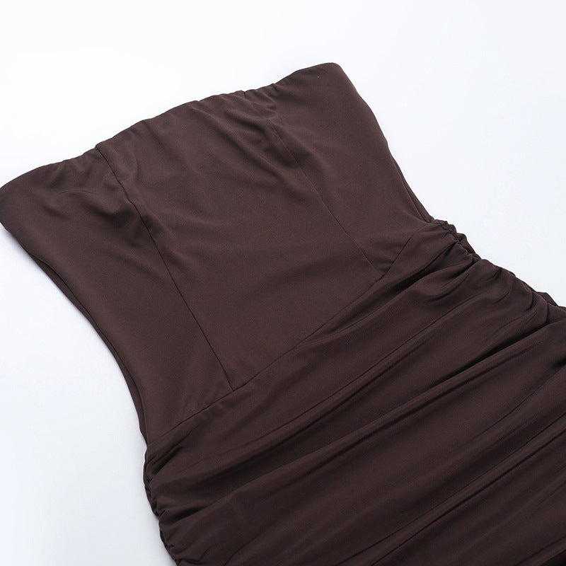 Strapless ruched bodycon mini dress - View 8 | Clistos