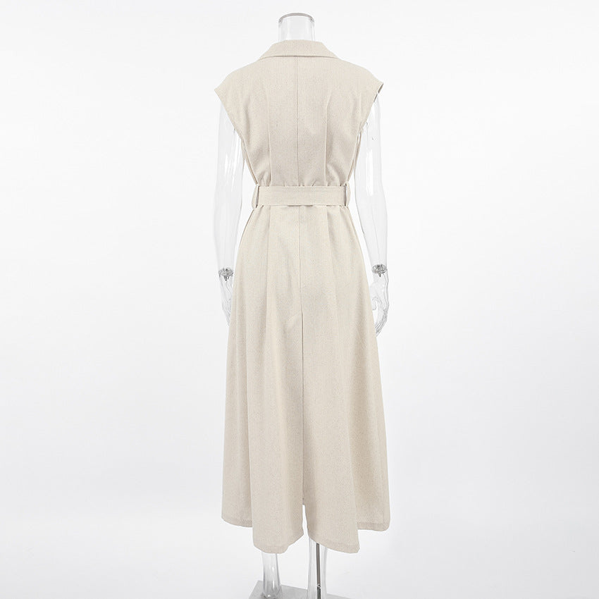 Belted linen midi shirt dress - View 13 | Clistos