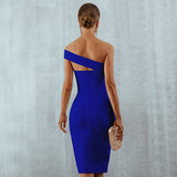 One shoulder split bandage dress by Clistos - View 6 | Clistos