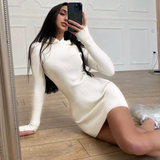 Clistos Ribbed Knit Hooded Mini Dress - View 7 | Clistos