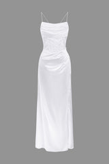 Clistos Corset Cowl Neck High Slit Maxi Dress - View 12 | Clistos