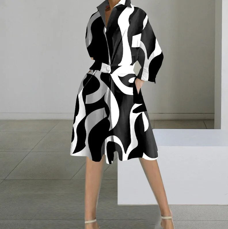 Clistos elegant polka dot collared midi dress - View 10 | Clistos