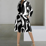 Clistos elegant polka dot collared midi dress - View 10 | Clistos