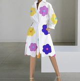 Clistos elegant polka dot collared midi dress - View 13 | Clistos