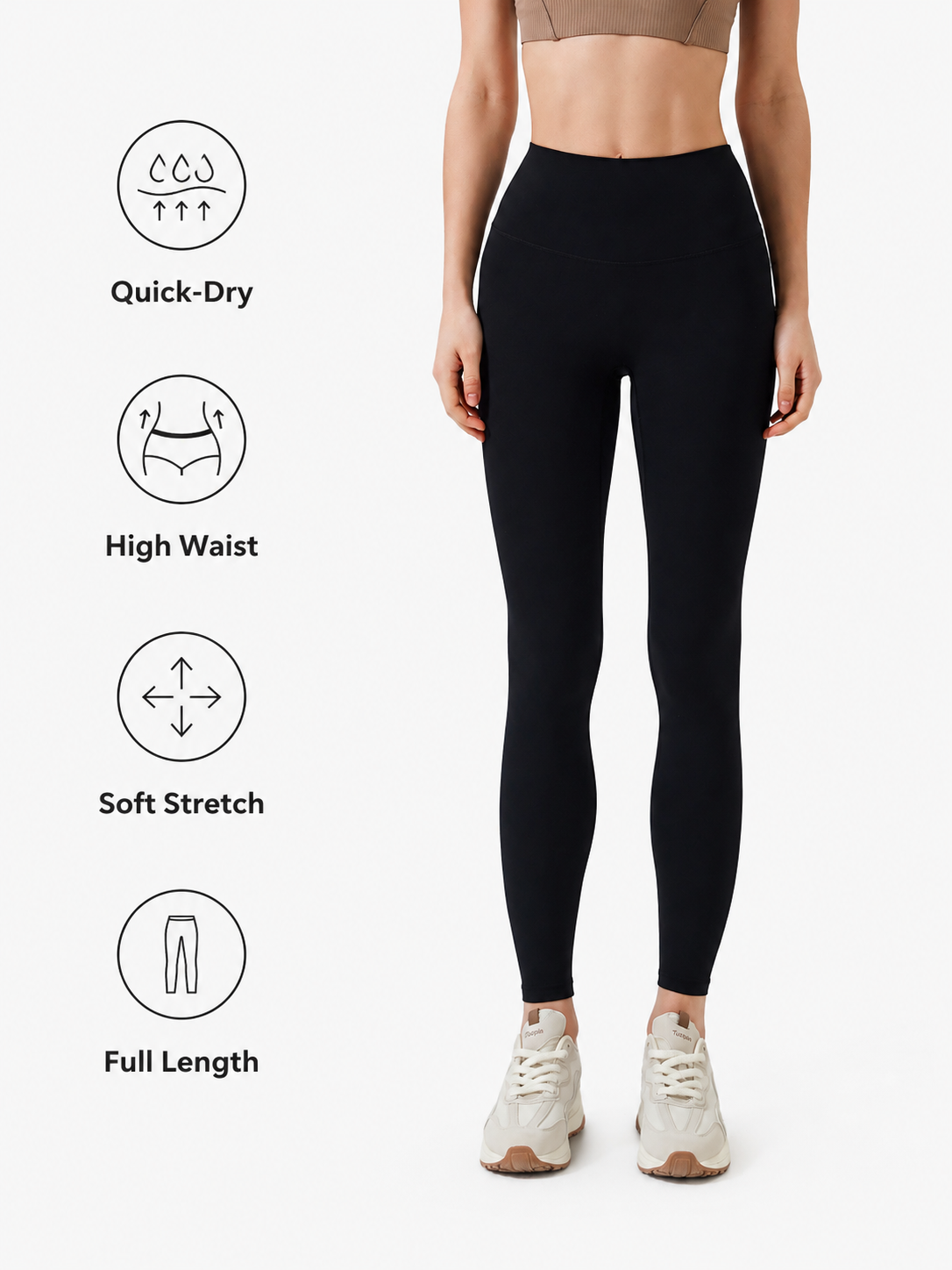 SculptFlex Brushed High Waist Yoga Leggings for Women