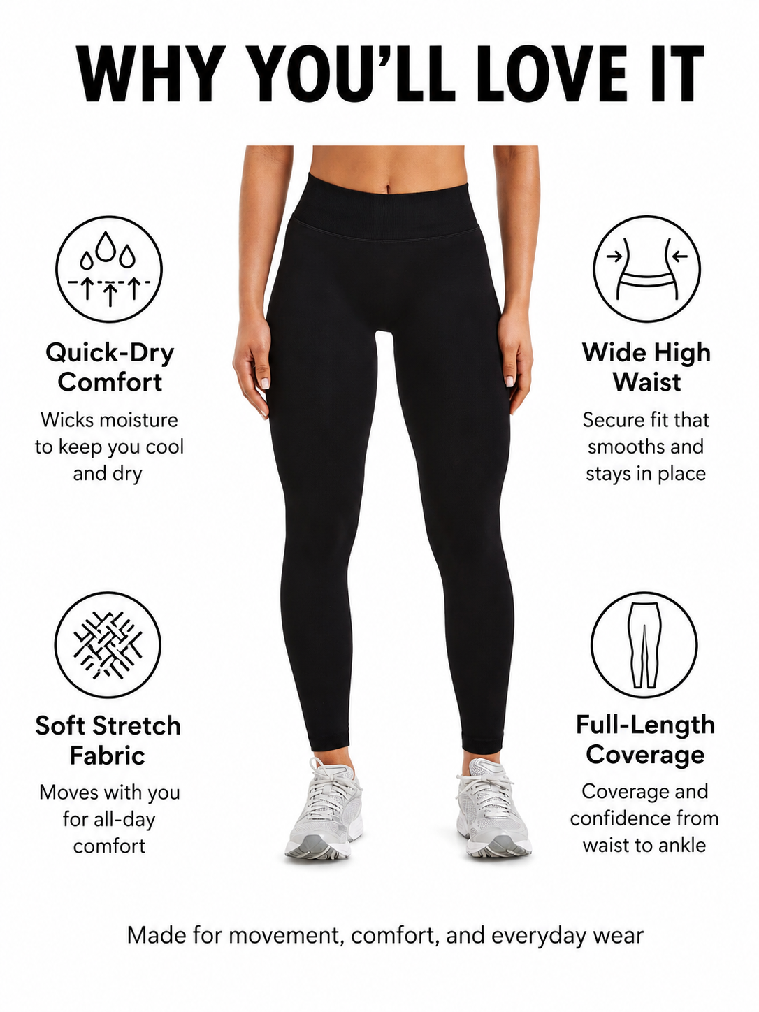 SculptFlex High Waisted Yoga Leggings for Women