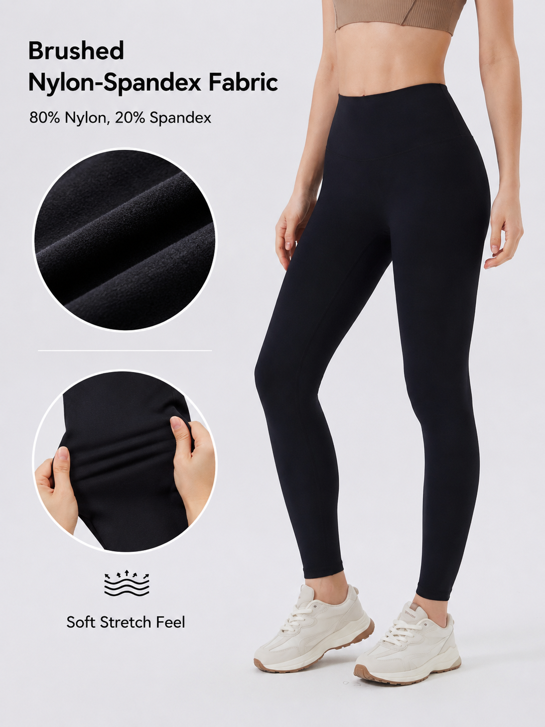 SculptFlex Brushed High Waist Yoga Leggings for Women