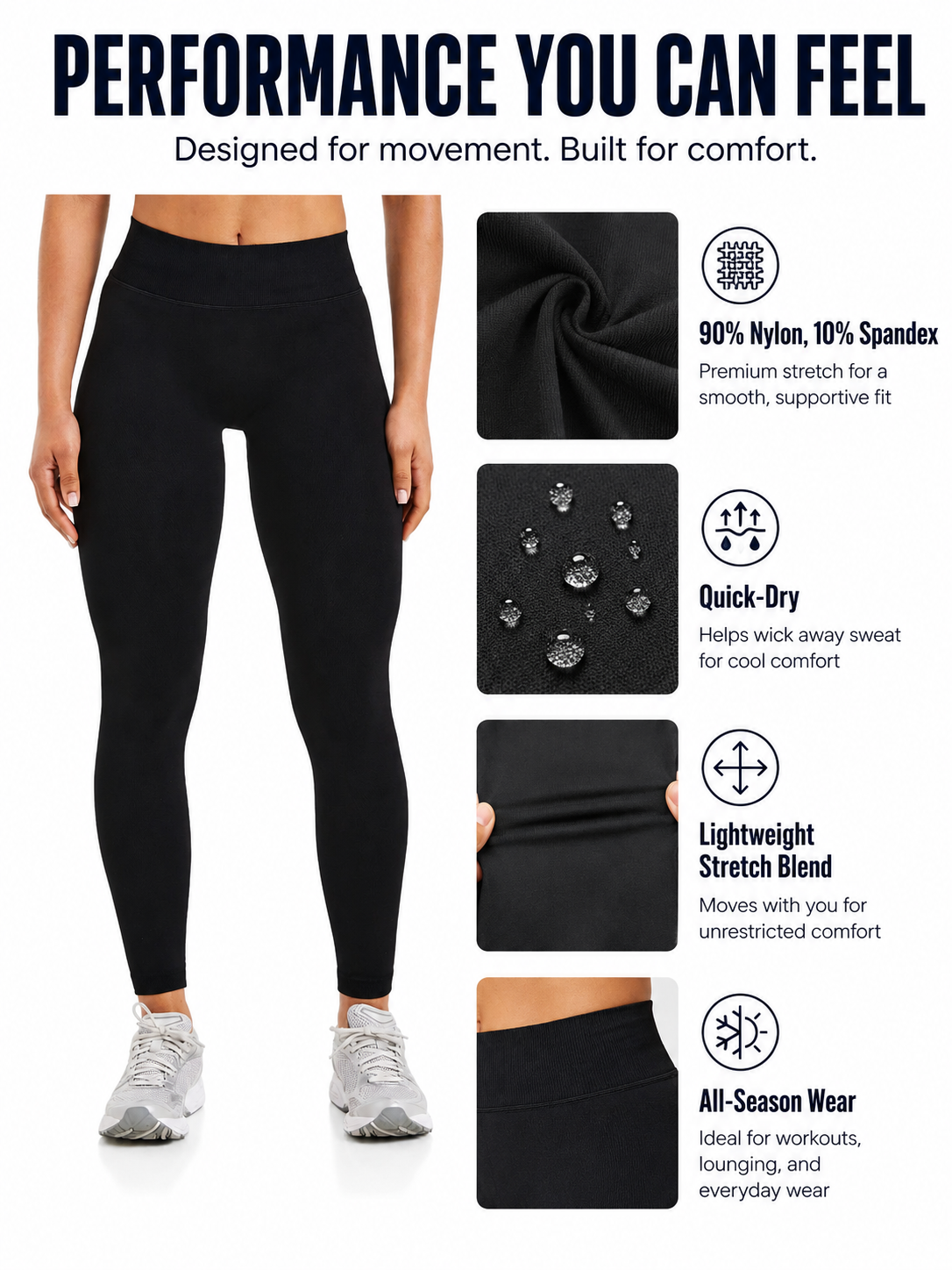 SculptFlex High Waisted Yoga Leggings for Women