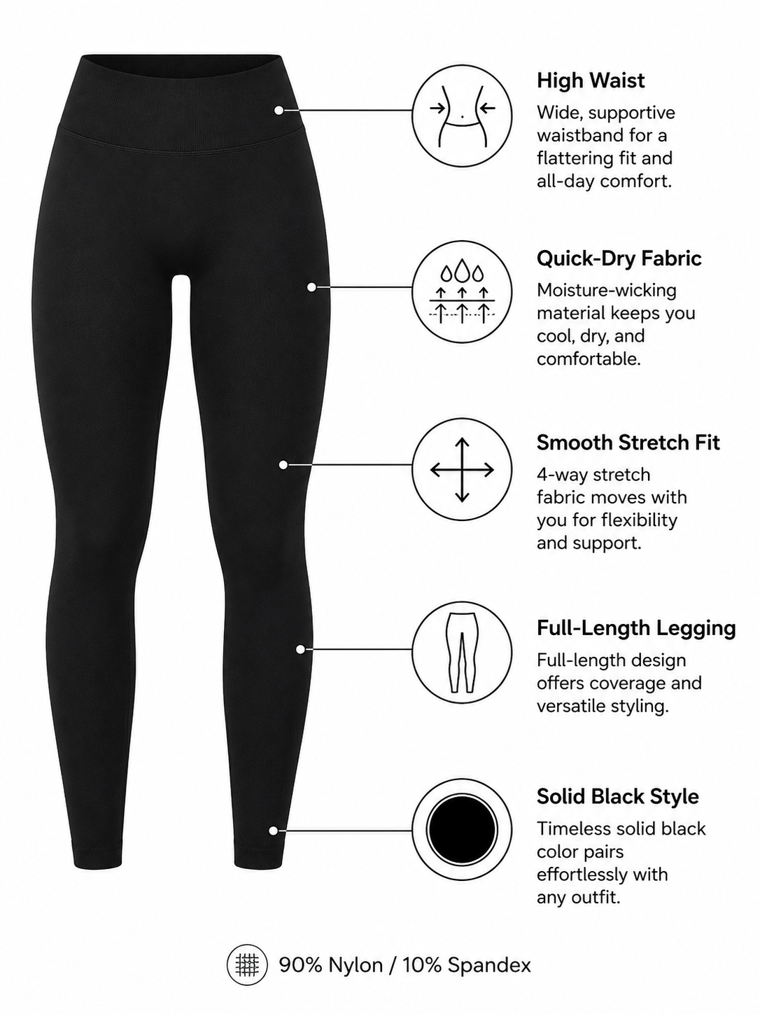 SculptFlex High Waisted Yoga Leggings for Women