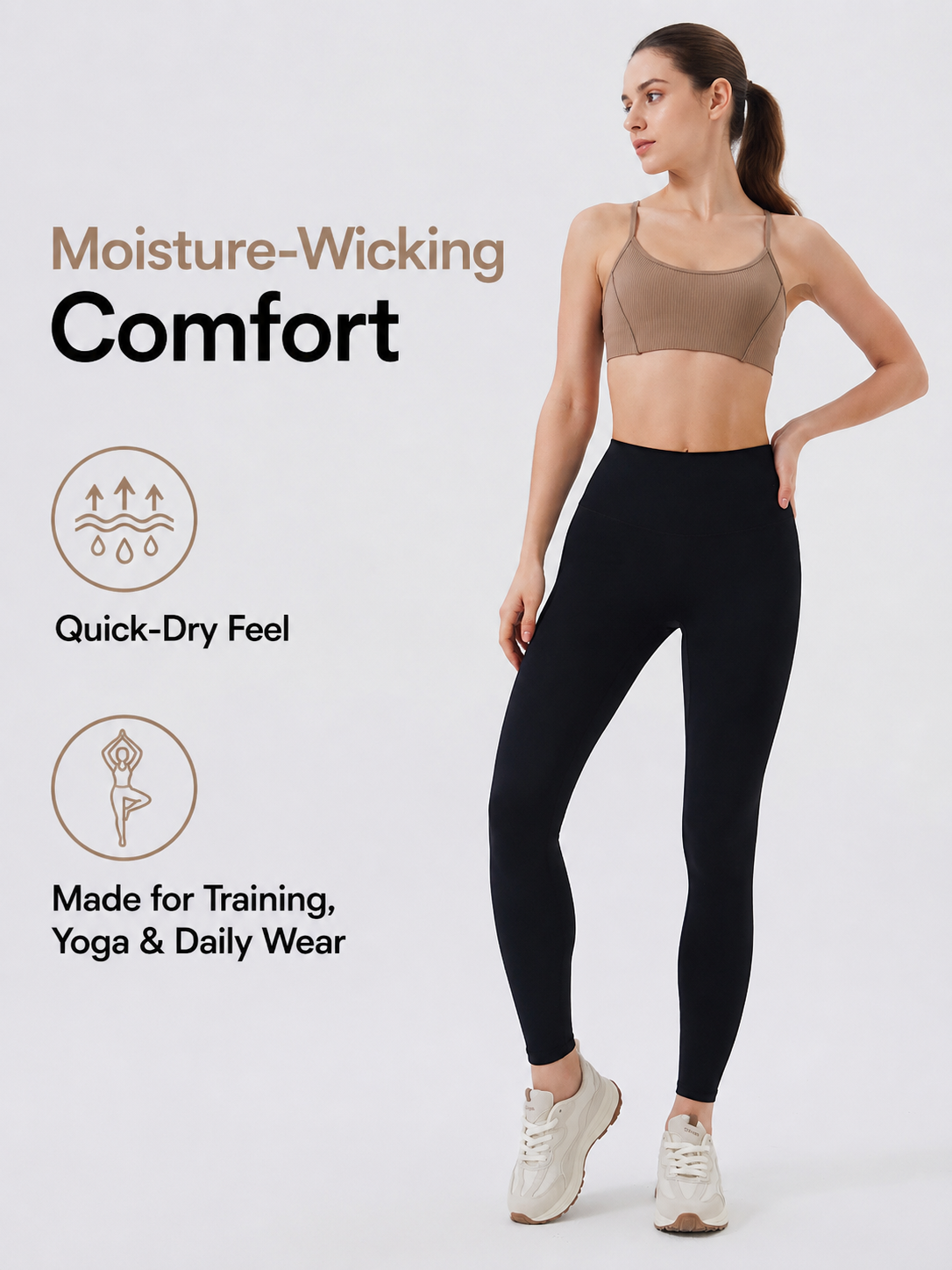 SculptFlex Brushed High Waist Yoga Leggings for Women
