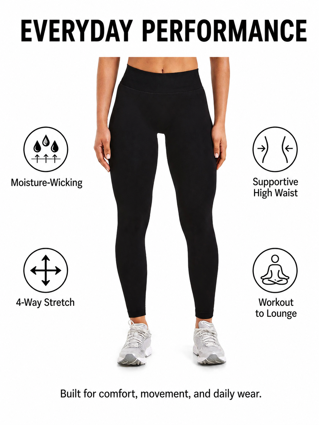 SculptFlex High Waisted Yoga Leggings for Women