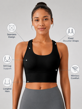 CoreLuxe Seamless Longline Sports Bra for Women