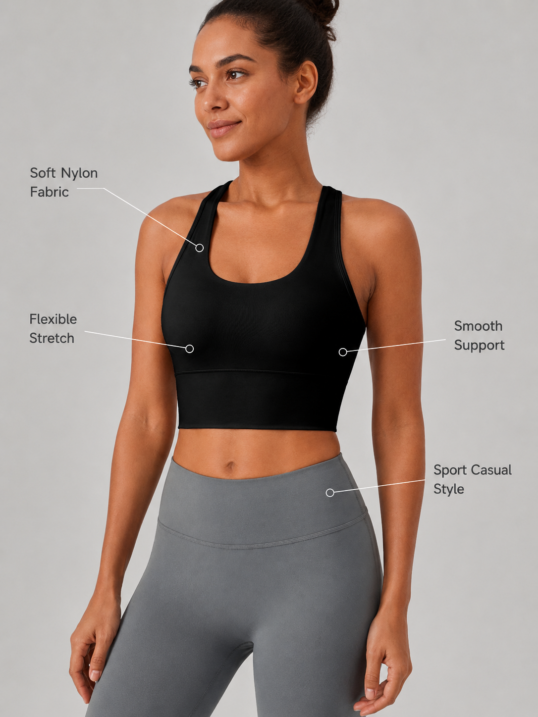 CoreLuxe Seamless Longline Sports Bra for Women