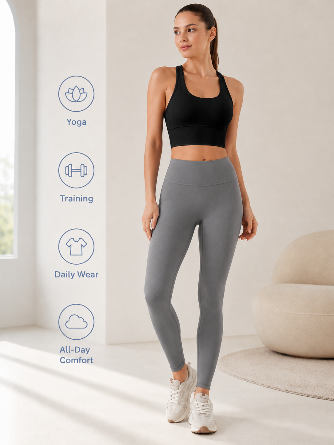 CoreLuxe Seamless Longline Sports Bra for Women