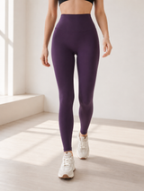 SculptFlex Brushed Blackcurrant Yoga Leggings for Women