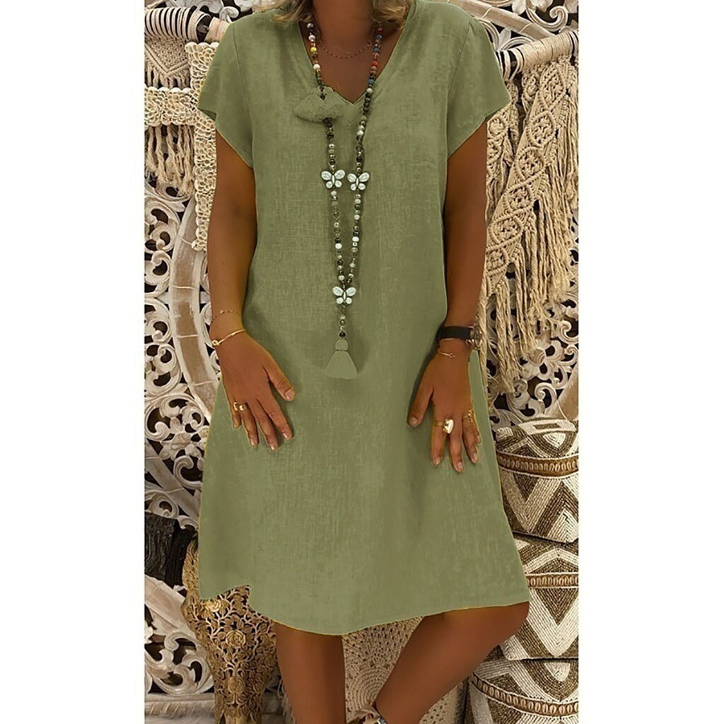 Clistos Boho V-Neck Mini Dress - View 7 | Clistos