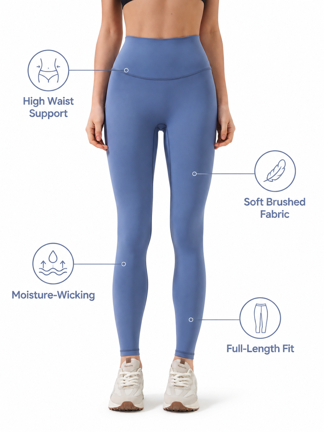 SculptFlex Brushed High Rise Yoga Leggings for Women
