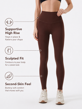 SculptFlex Brushed Contour Yoga Leggings for Women