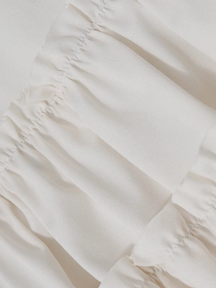 Halter neck ruffle mini dress - View 8 | Clistos